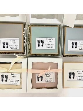 Baby's Feet At-Home Stamp Kit - Pastel Gift Boxes